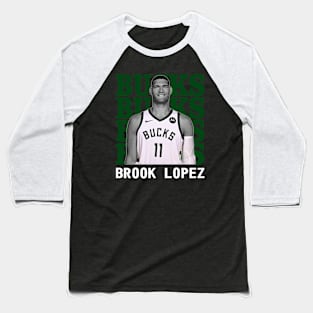 Milwaukee Bucks Brook Lopez 11 Baseball T-Shirt